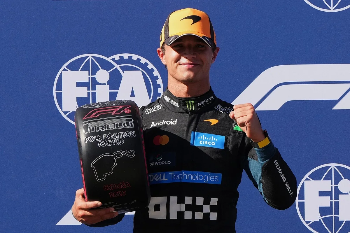 Lando Norris завоевал поул на Гран-при Испании